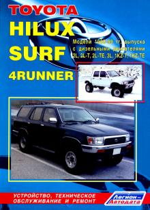 TOYOTA Hilux, Hilux Surf, 4Runner, с 1988 по 1997 г., бензин