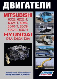 Двигатели MITSUBISHI 6D22, 6D24, 6D40, 8DC9T, 8DC10, 8DC11 / HYUNDAI D6A, D6CA, D8AY, D8AX, дизель.