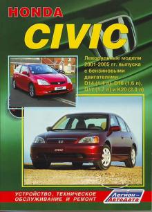 HONDA Civic, LHD, с 2001 по 2005 г., бензин. Леворульные модели